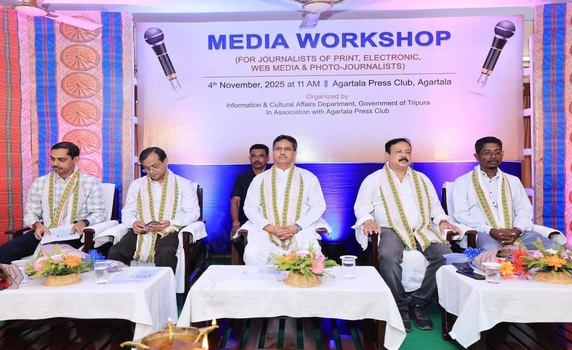 CM Dr. Manik Saha opens Media Workshop organized by ICA Dept, Agartala Press Club